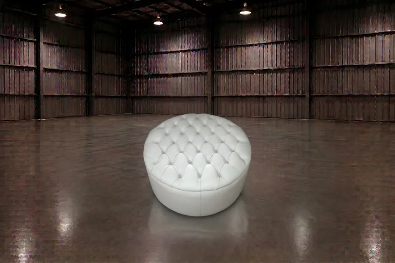 Puff Central Capitonê Round Luxo